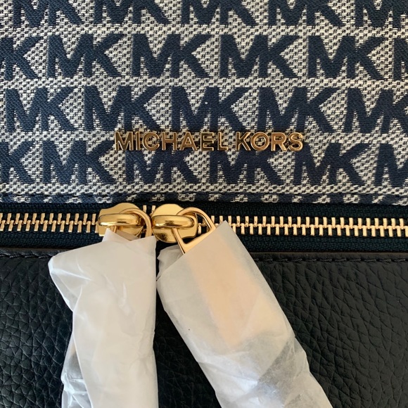 MK Rhea Medium Logo Jacquard Backpack main image 4